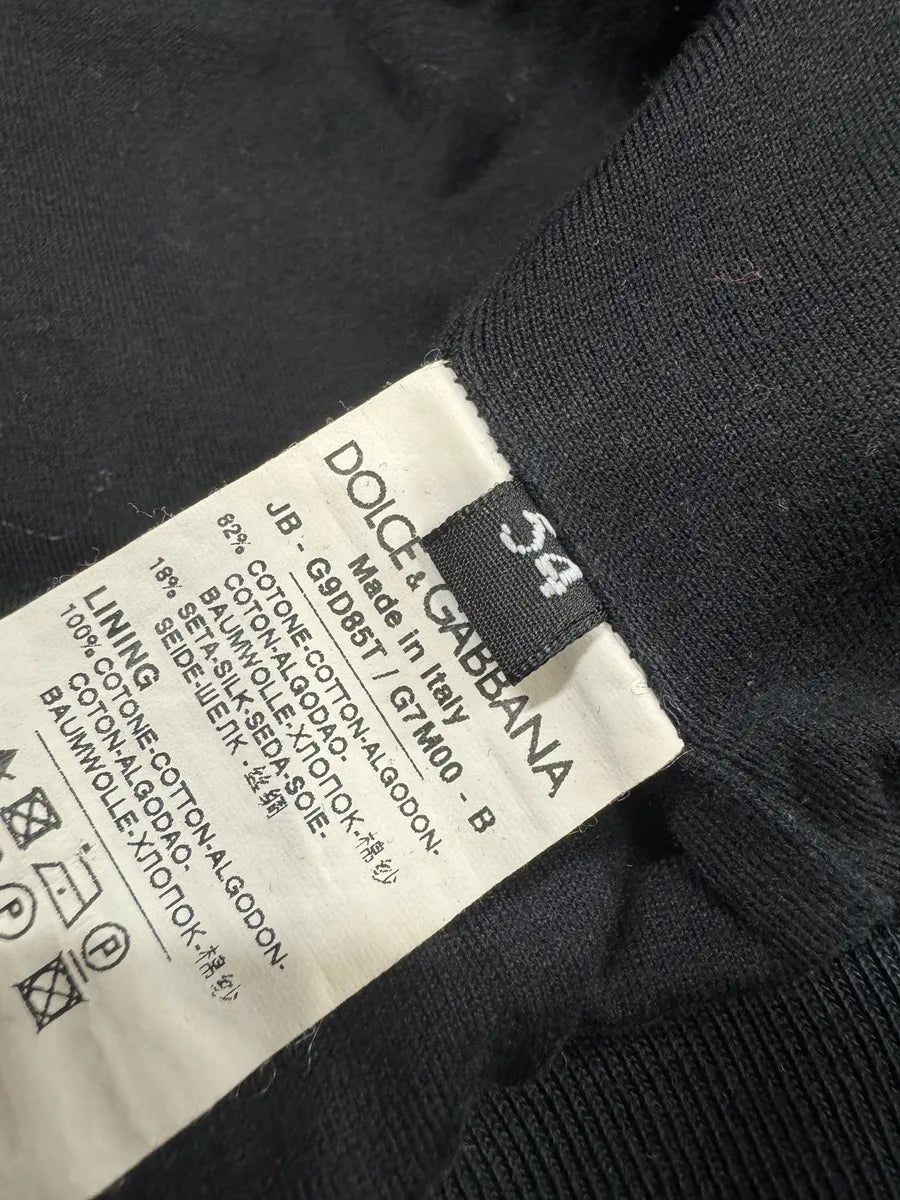 2000s Dolce & Gabbana Navy Hooded Zip-up Sweater (L) 6