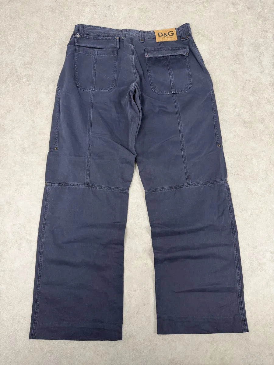 2000s Dolce & Gabbana Navy Large Cozy Pants IXHyrXd 1