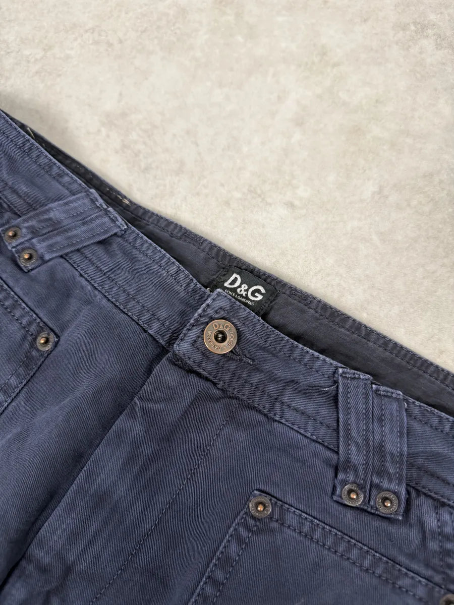 2000s Dolce & Gabbana Navy Large Cozy Pants IXHyrXd 10