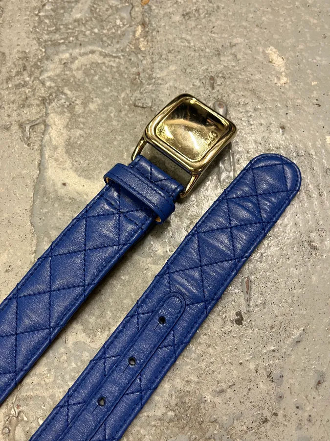 2000s Dolce & Gabbana Navy Leather Belt ifzzhpK 2