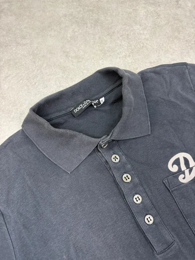 2000s Dolce & Gabbana Navy Logo Polo GoDAhij 4