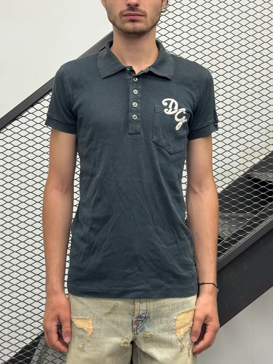2000s Dolce & Gabbana Navy Logo Polo GoDAhij 1