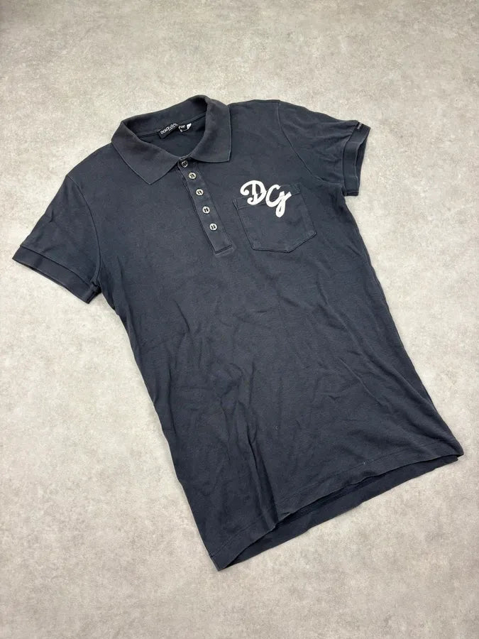 2000s Dolce & Gabbana Navy Logo Polo GoDAhij 3