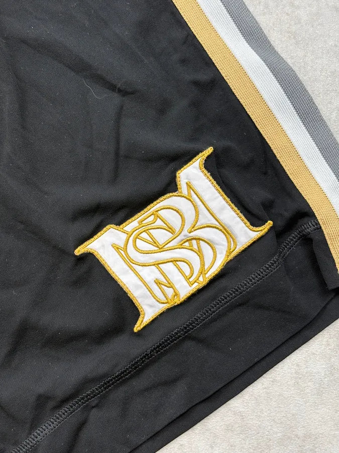 2000s Dolce & Gabbana Black Nylon Logo Striped Shorts XlETErZ 6
