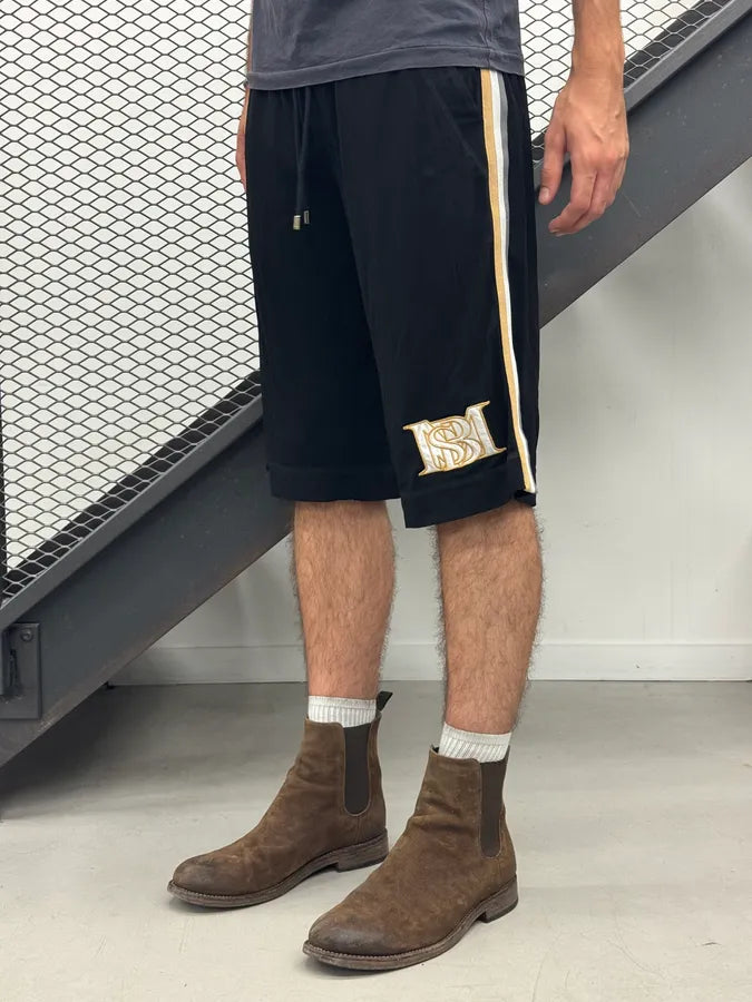 2000s Dolce & Gabbana Black Nylon Logo Striped Shorts XlETErZ 2