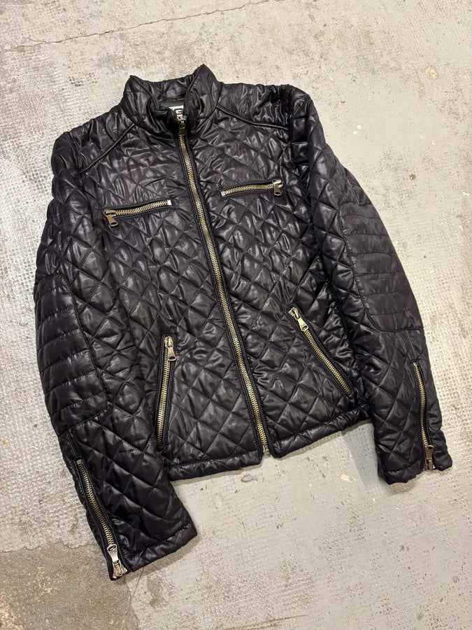 2000s Dolce & Gabbana Dark Purple Nylon Quilted Jacket AViotMV 3
