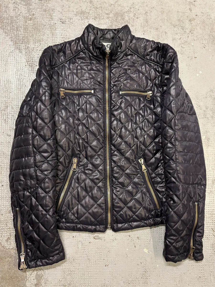 2000s Dolce & Gabbana Dark Purple Nylon Quilted Jacket AViotMV 0