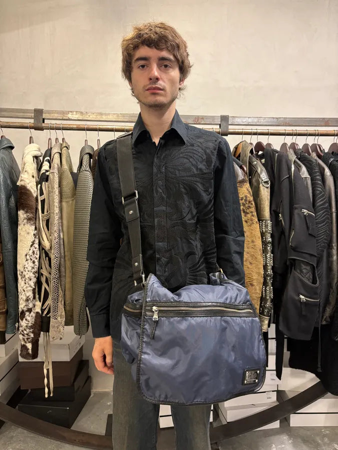 2000s Dolce & Gabbana Navy Nylon Shoulder Bag XYCoFYL 1