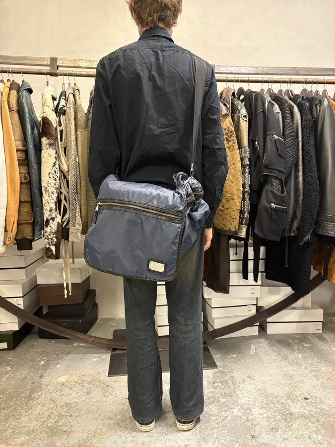 2000s Dolce & Gabbana Navy Nylon Shoulder Bag XYCoFYL 2
