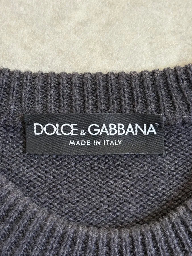 AW2017 Dolce & Gabbana Black King Panther Wool Sweater uAEDNgX 6
