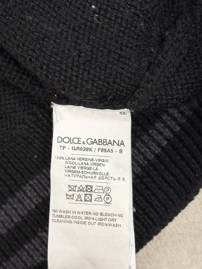 AW2017 Dolce & Gabbana Black King Panther Wool Sweater uAEDNgX 7
