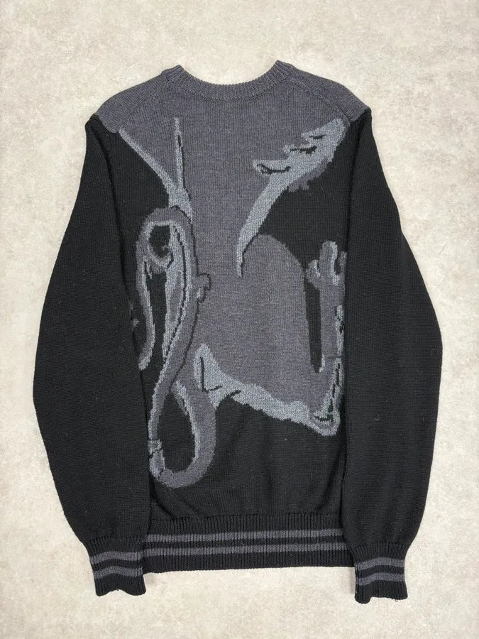 AW2017 Dolce & Gabbana Black King Panther Wool Sweater uAEDNgX 1