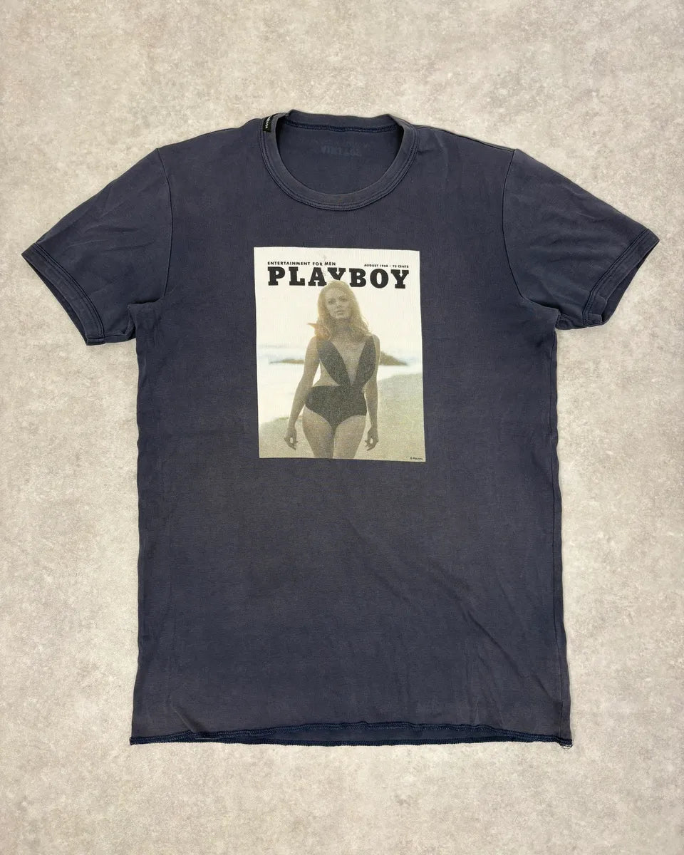 2000s Dolce & Gabbana Navy Playboy T-Shirt nUGgUeC 0