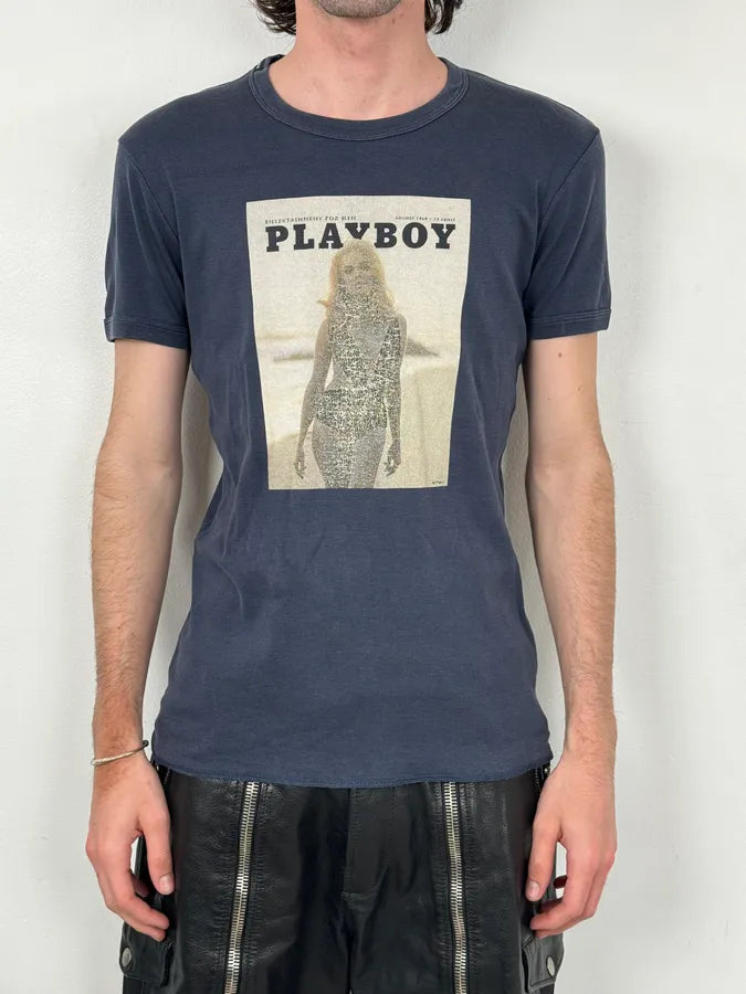 2000s Dolce & Gabbana Navy Playboy T-Shirt ZgcNiVg 1
