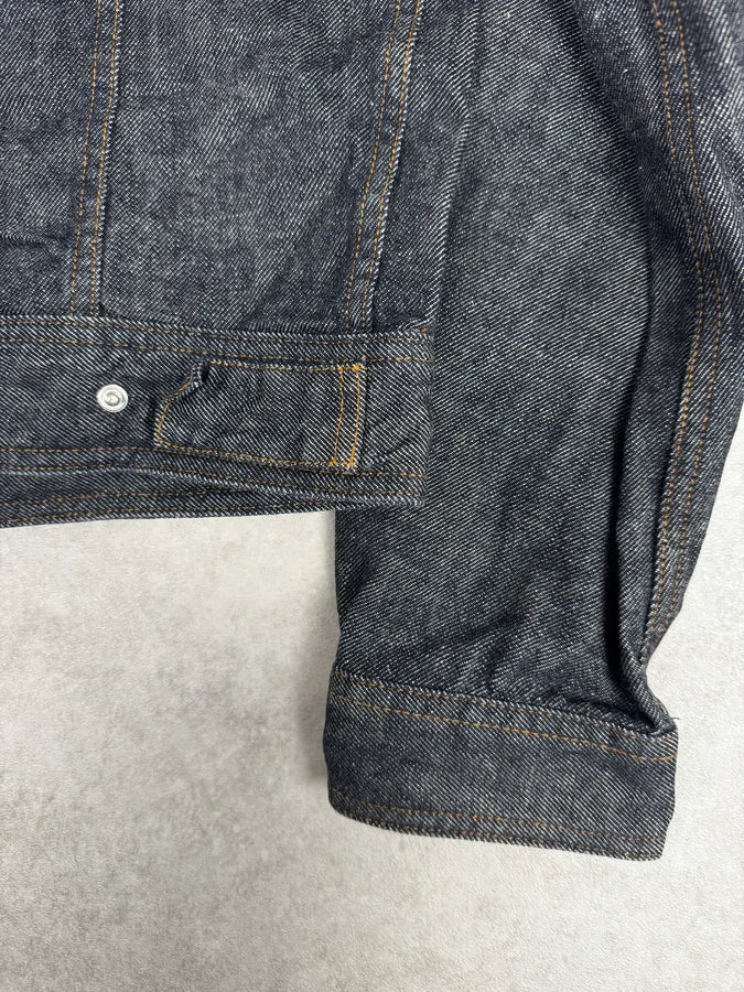 2000s Dolce & Gabbana Navy Raw Denim Jacket  QgbWjaD 10