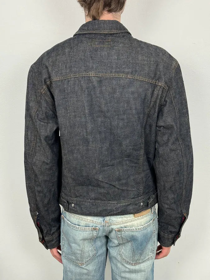 2000s Dolce & Gabbana Navy Raw Denim Jacket  QgbWjaD 2