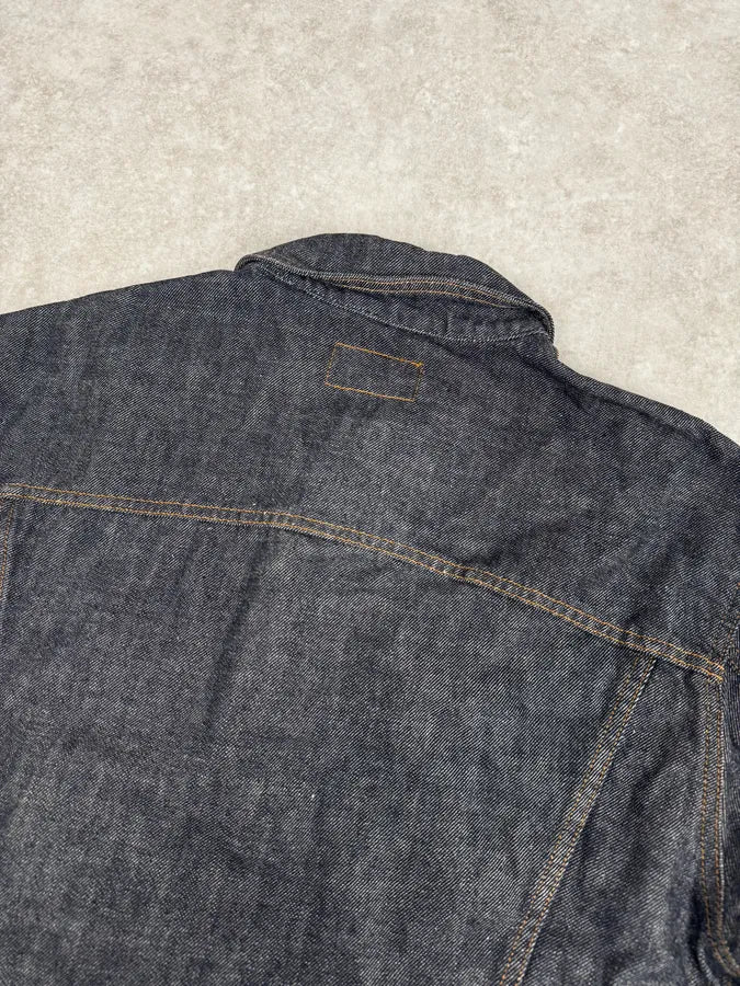 2000s Dolce & Gabbana Navy Raw Denim Jacket  QgbWjaD 5