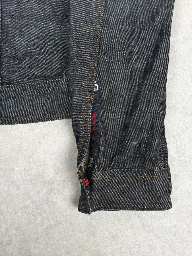 2000s Dolce & Gabbana Navy Raw Denim Jacket  QgbWjaD 8