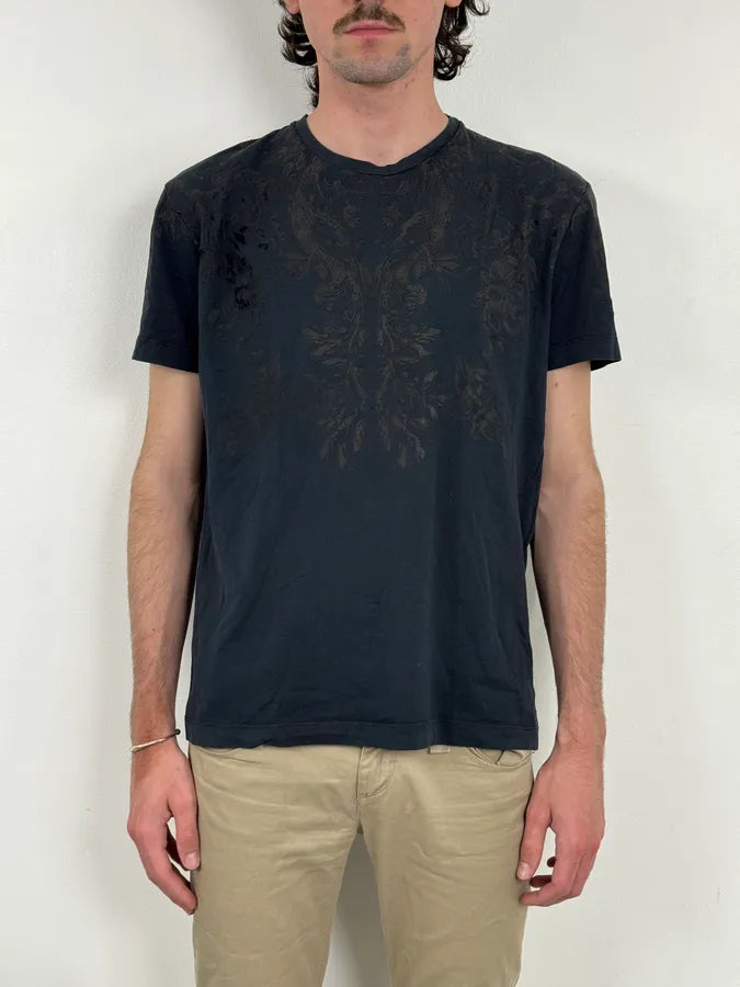2000s Dolce & Gabbana Navy Royal Dynasty Ornate T-Shirt TRhLEDN 1