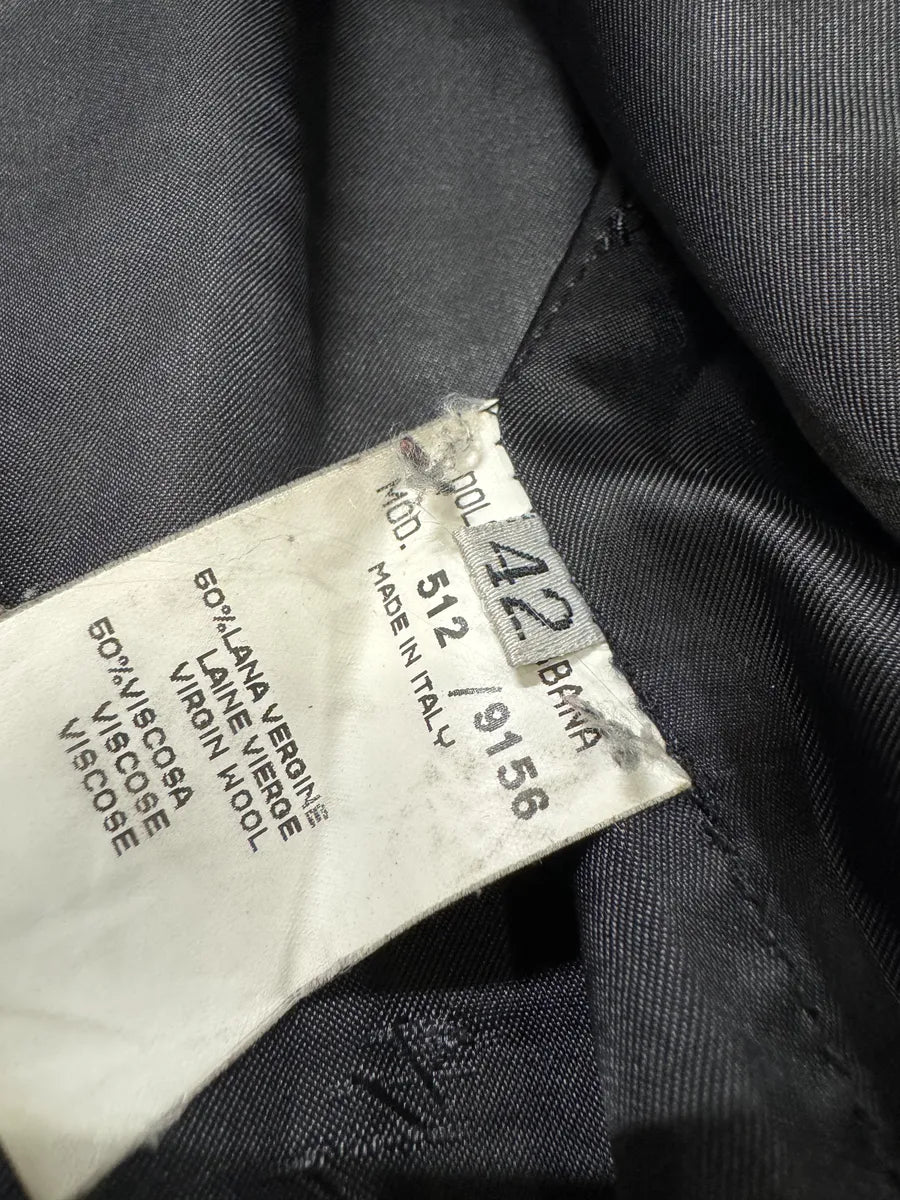 2000s Dolce & Gabbana Navy Royal Fur Collar Long Jacket FyxRQkO 7