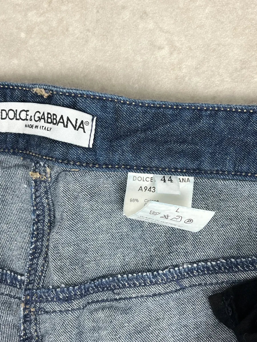 2000s Dolce & Gabbana Navy Studded Jeans GefYvjf 8