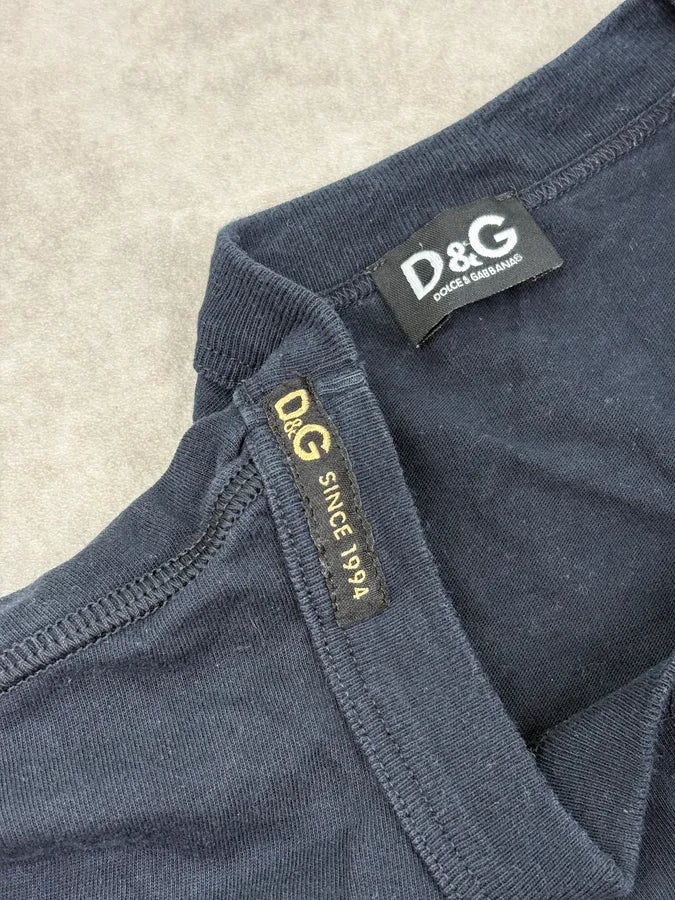 2000s Dolce & Gabbana Navy Take It Slow T-Shirt pLwIaIv 6