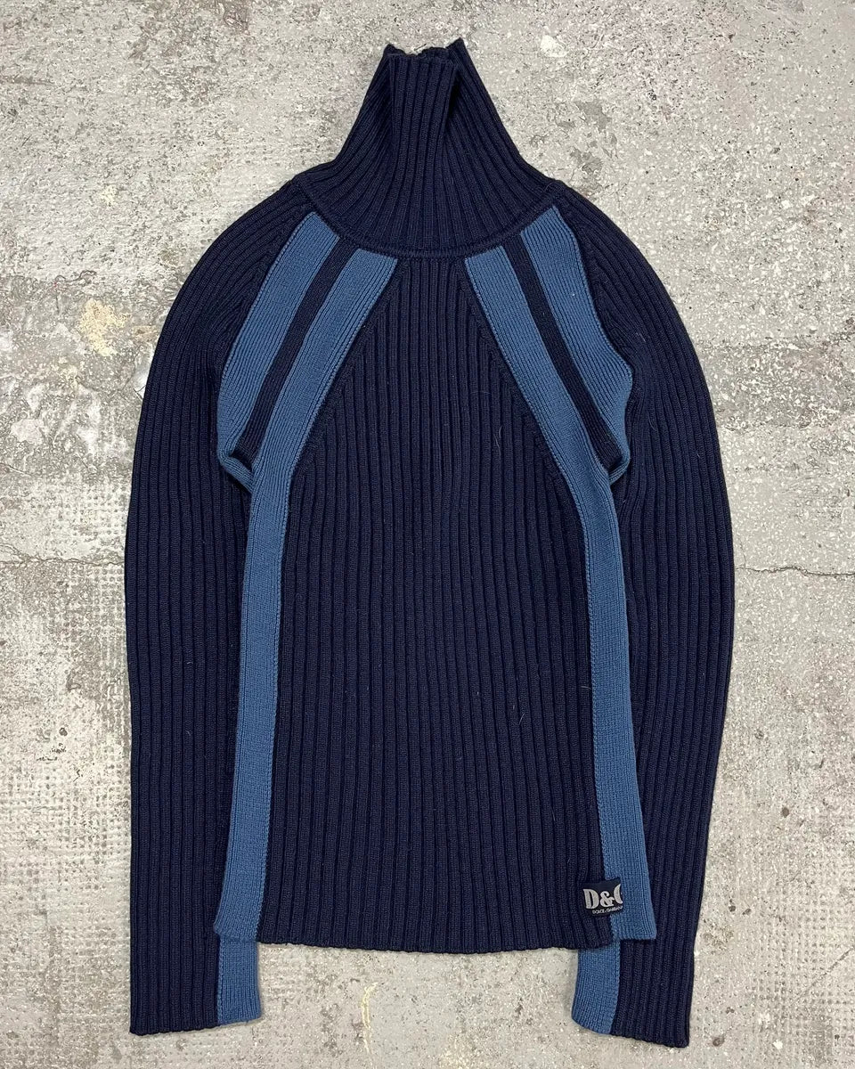 2000s Dolce & Gabbana Navy Turtleneck miFhHes 2
