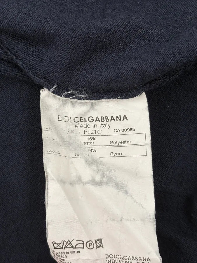 SS2008 Dolce & Gabbana Navy Wool Classy Cardigan qNYmBjo 12