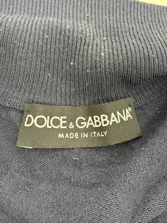 SS2008 Dolce & Gabbana Navy Wool Classy Cardigan qNYmBjo 11