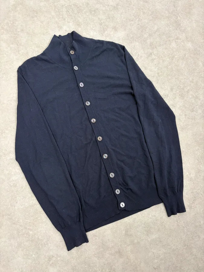 SS2008 Dolce & Gabbana Navy Wool Classy Cardigan qNYmBjo 3
