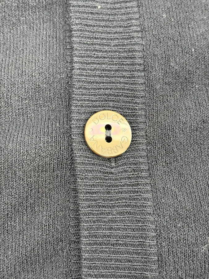 SS2008 Dolce & Gabbana Navy Wool Classy Cardigan qNYmBjo 8
