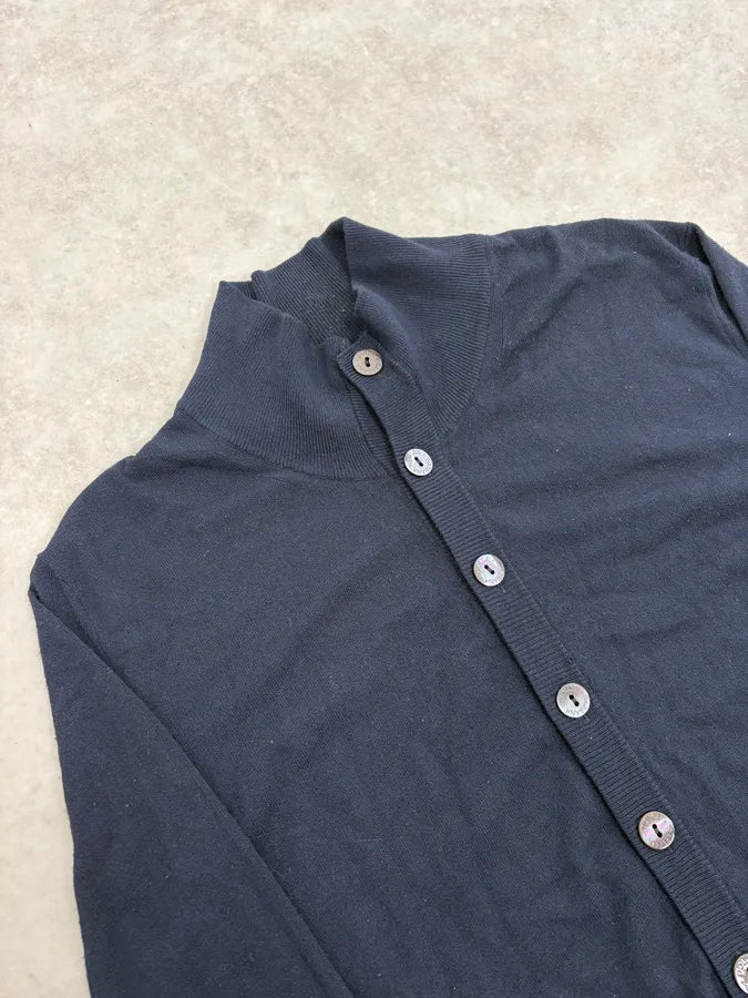 SS2008 Dolce & Gabbana Navy Wool Classy Cardigan qNYmBjo 4