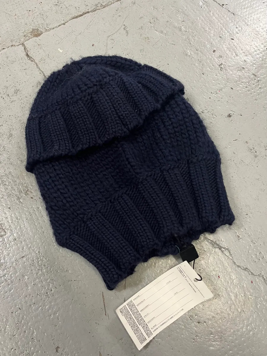 2000s Dolce & Gabbana Navy Wool Hood Hat FfKMzWY 5