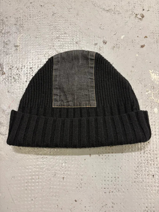 AW2006 Dolce & Gabbana Black Wool Ribbed Beanie KfjSmgX 5