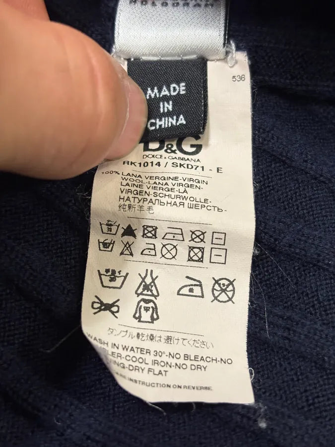 2000s Dolce & Gabbana Navy Wool Sweater tzeFWRK 7