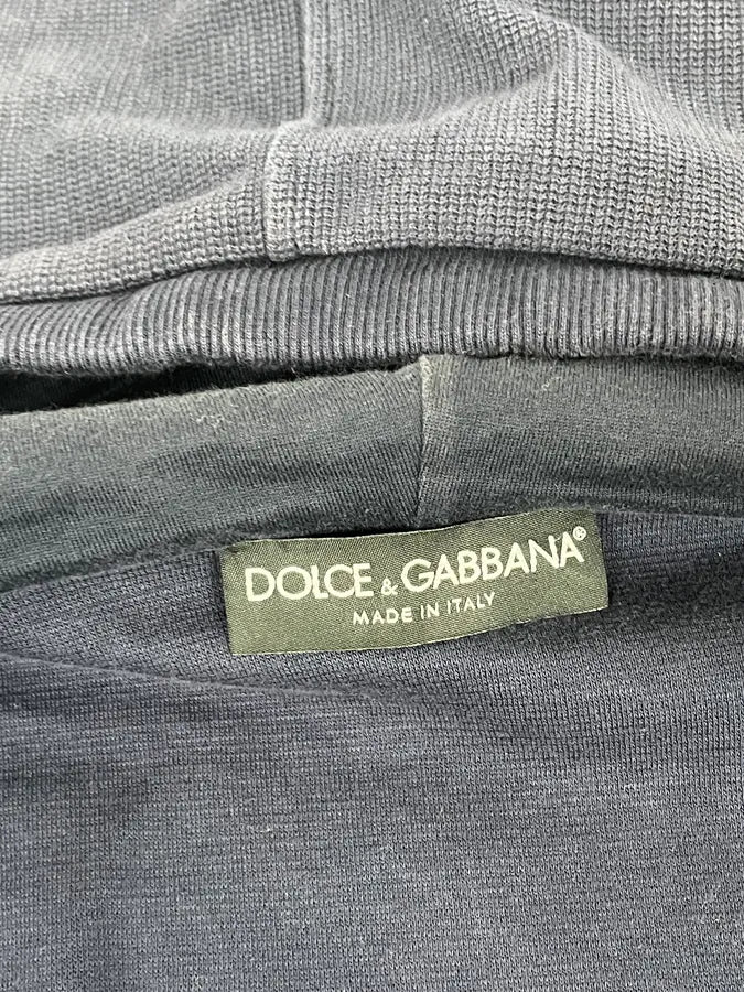 2000s Dolce & Gabbana Navy Zip-up Hoodie hcPWaBp 9