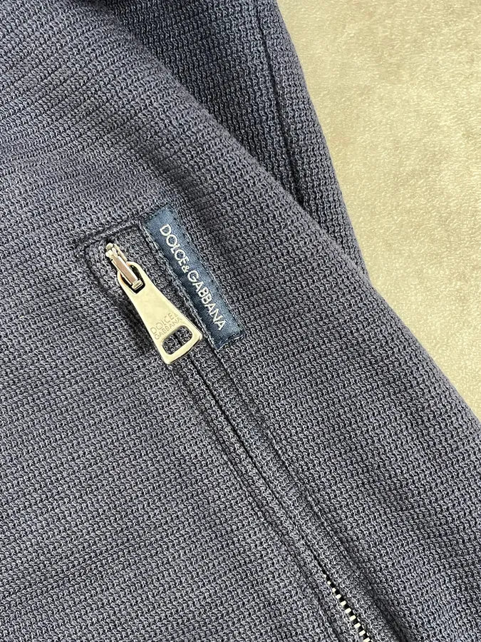 2000s Dolce & Gabbana Navy Zip-up Hoodie hcPWaBp 7