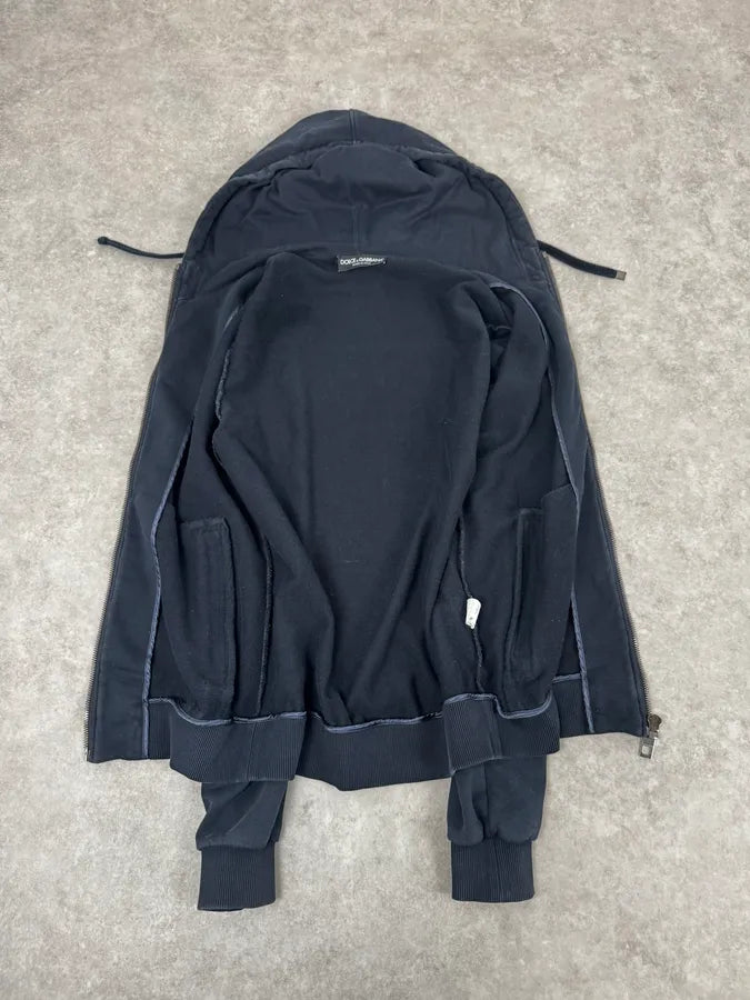 2000s Dolce & Gabbana Navy Zip-up Sweater BvkewRq 6