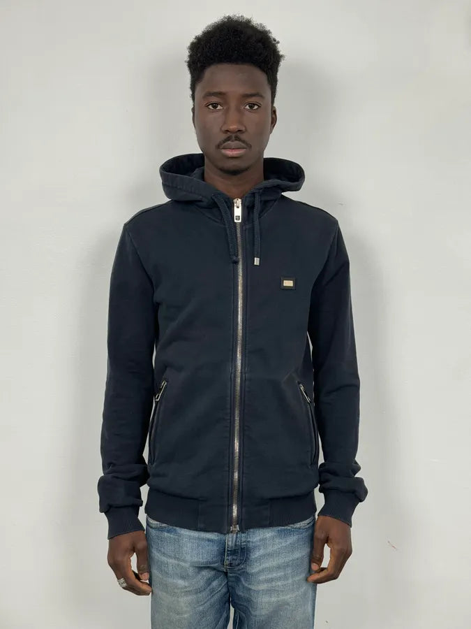 2000s Dolce & Gabbana Navy Zip-up Sweater BvkewRq 1