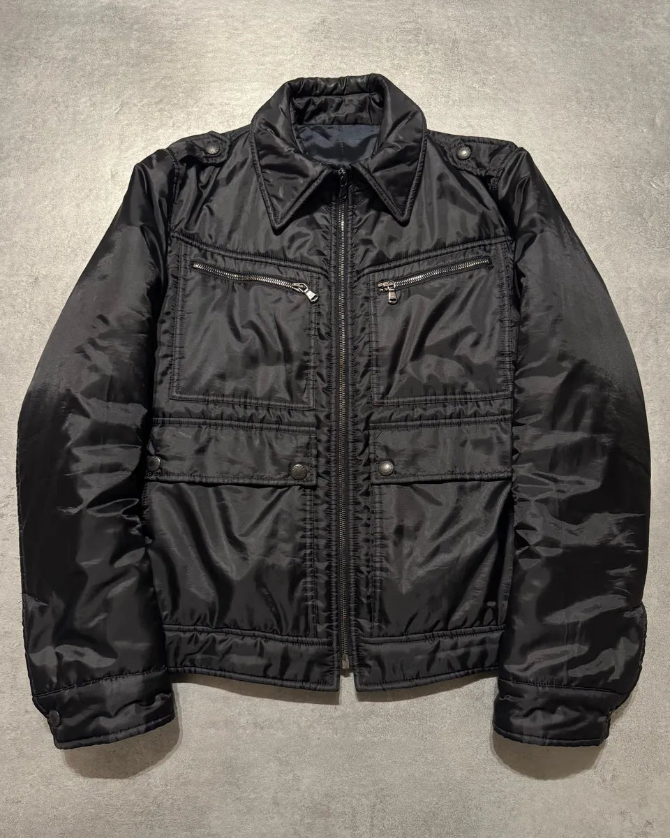 2000s Dolce & Gabbana Nylon Black Jacket acIGZlp 0