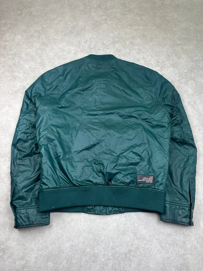 2000s Dolce & Gabbana Nylon Dark Green Forest Bomber Jacket SuycuMK 7
