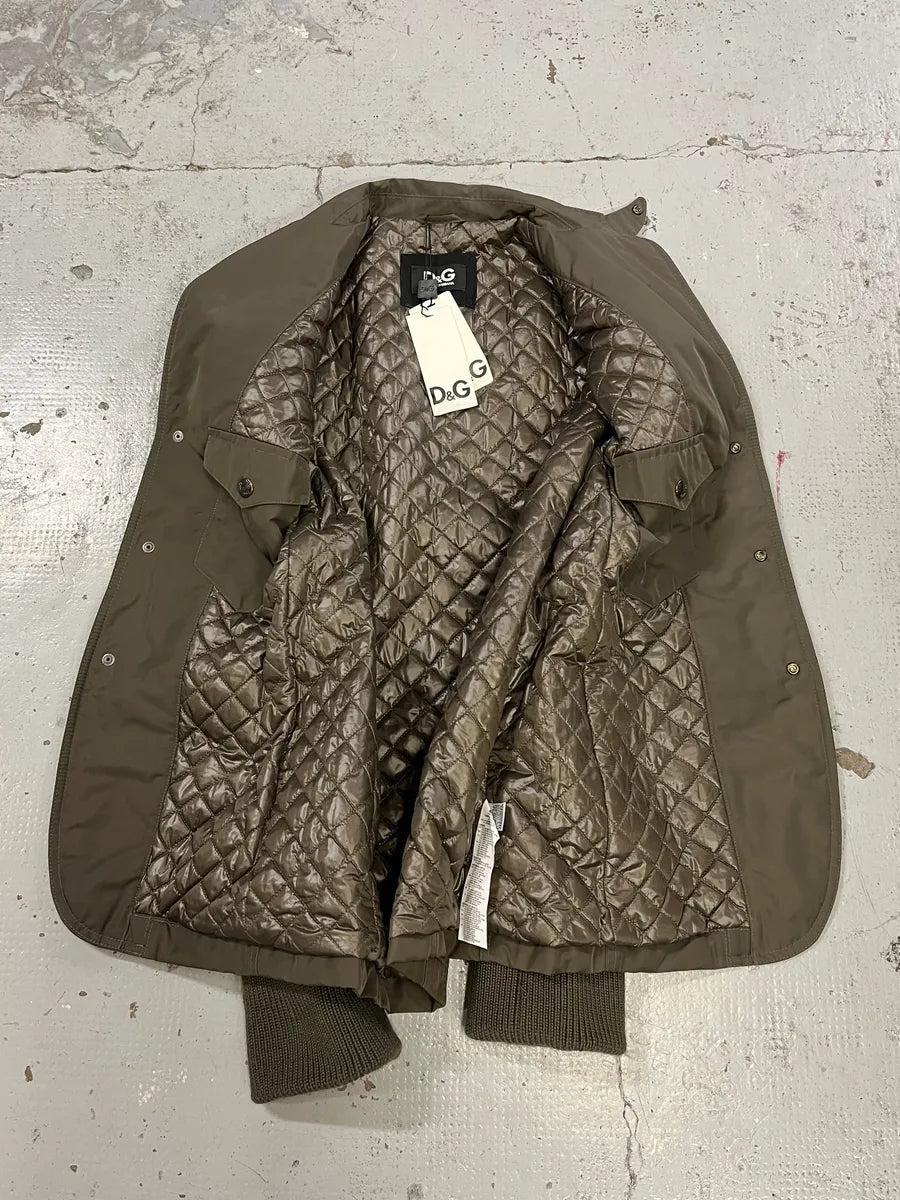 2000s Dolce & Gabbana Officer Buttoned Khaki Olive Jacket OcTzQCC 7
