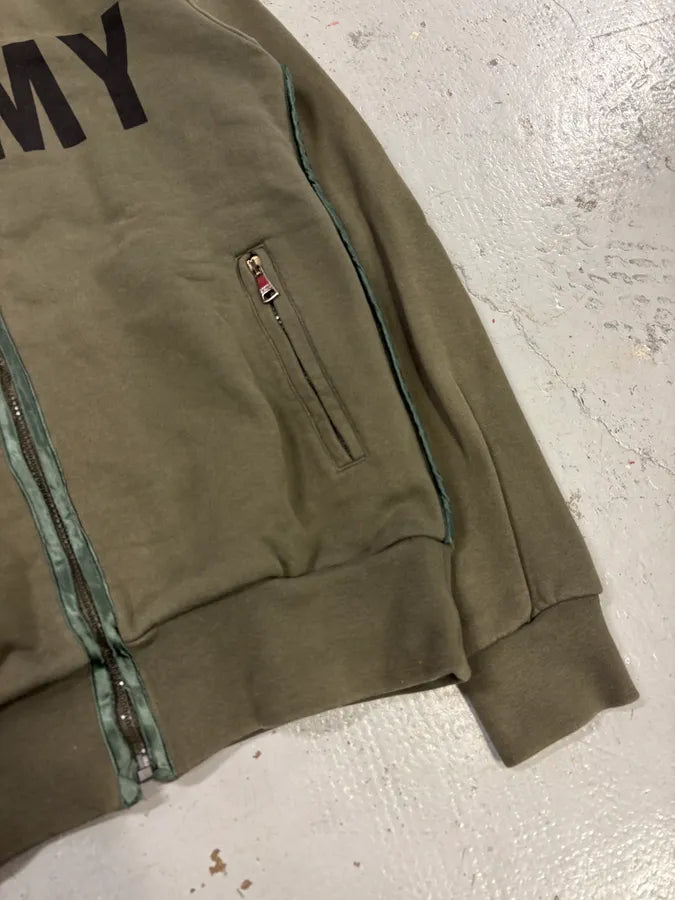 2010s Dolce & Gabbana Olive Army Zip-up Sweater qxAOjDA 7