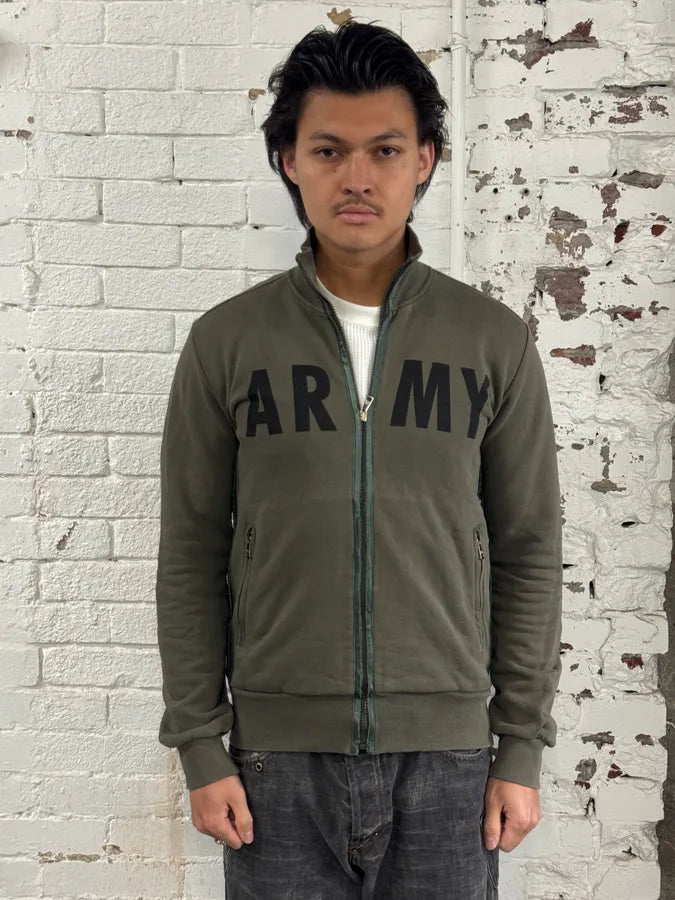2010s Dolce & Gabbana Olive Army Zip-up Sweater qxAOjDA 1