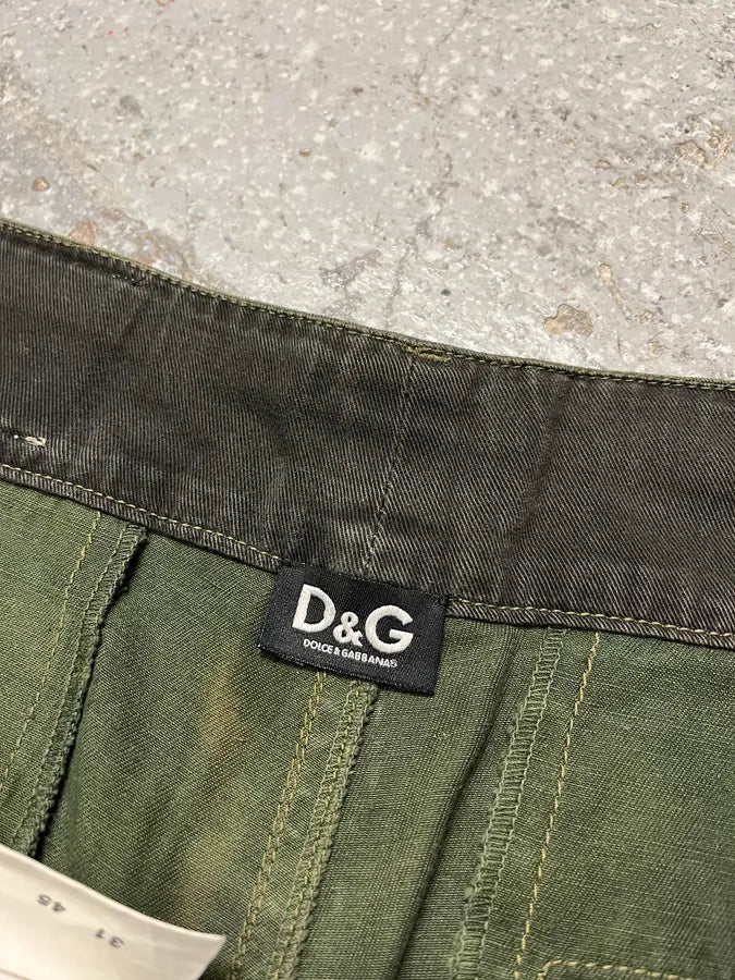 2000s Dolce & Gabbana Olive Beach Babes Cargo Shorts (S/M) bHzqTtK 11