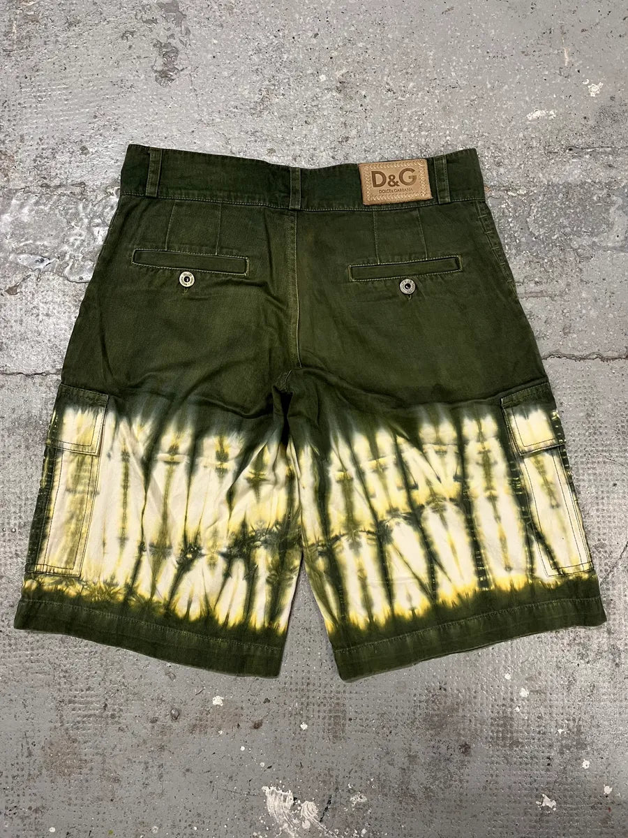 2000s Dolce & Gabbana Olive Beach Babes Cargo Shorts (S/M) bHzqTtK 7