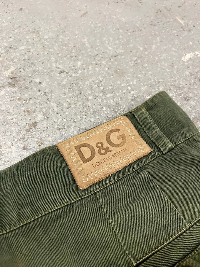 2000s Dolce & Gabbana Olive Beach Babes Cargo Shorts (S/M) bHzqTtK 9