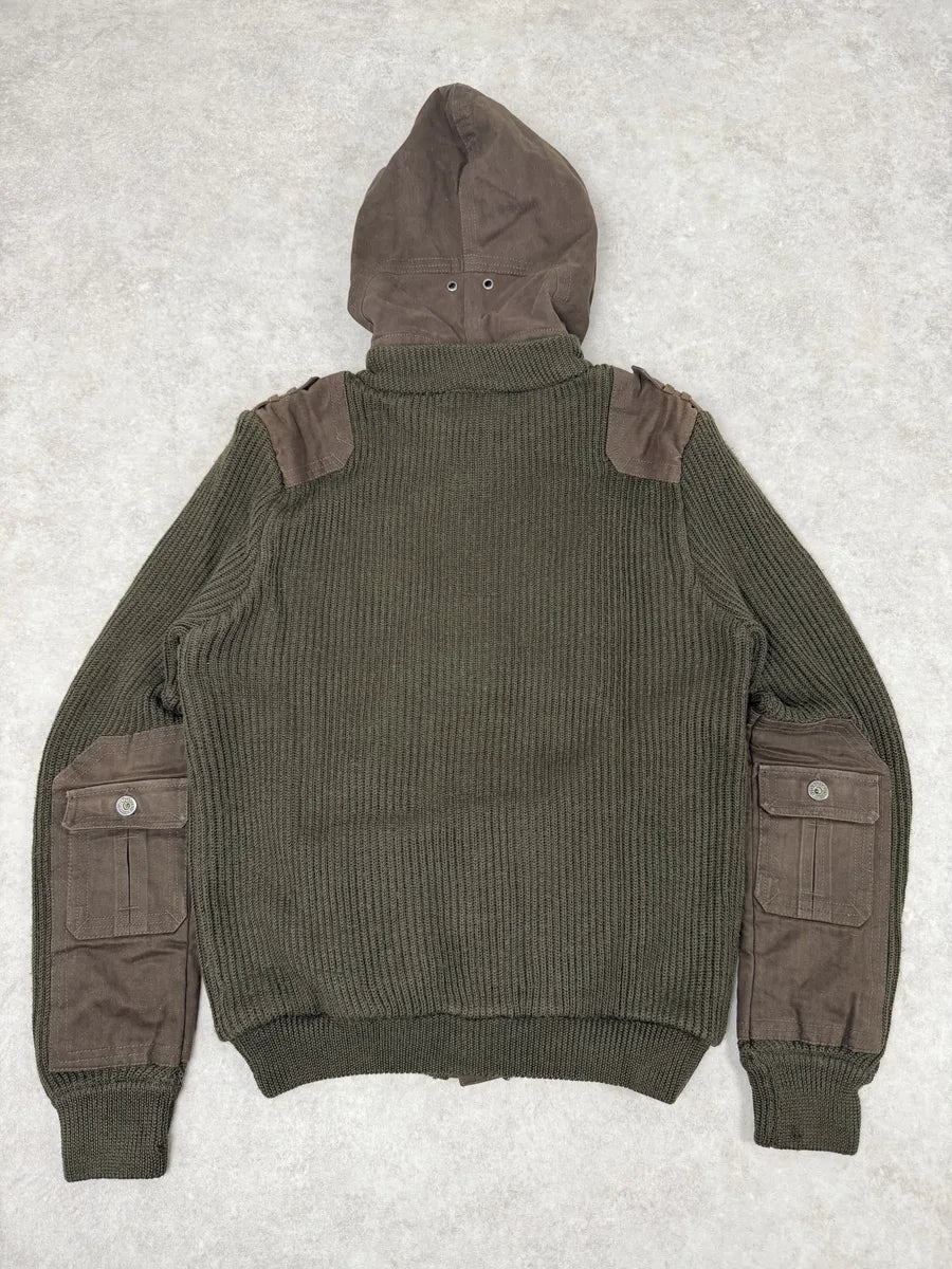 2000s Dolce & Gabbana Olive Cargo Multi Pockets Zip-up Hoodie HCWXCWd 1
