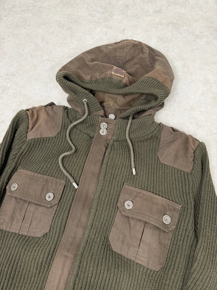 2000s Dolce & Gabbana Olive Cargo Multi Pockets Zip-up Hoodie HCWXCWd 5