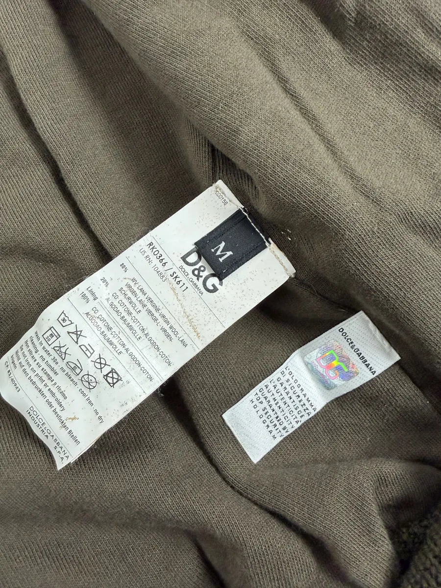 2000s Dolce & Gabbana Olive Cargo Multi Pockets Zip-up Hoodie HCWXCWd 7